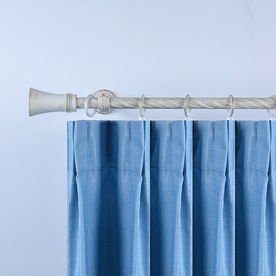 White Sweep Gold Curtain Rod Accessories 22mm Three Dimensional Pattern Curtain Decorative Head
