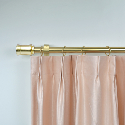 Light Gold 25mm Iron Curtain Rod Set Windows Metal Curtain Pole