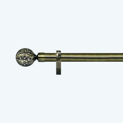 0.6 MM Thickness Electroplated AB Color Curtain Rod For Window Curtain Decoration