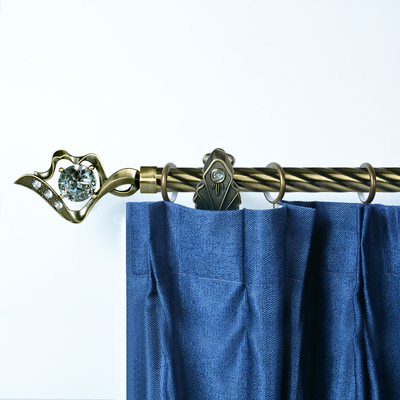 AB color Iron Pipe Curtain Rods  Muslim Finial Style with diamonds