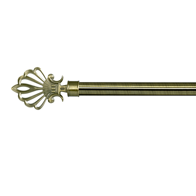 Bronze Plain Curtain Rod With Aluminum Finial For Indoor Decortation