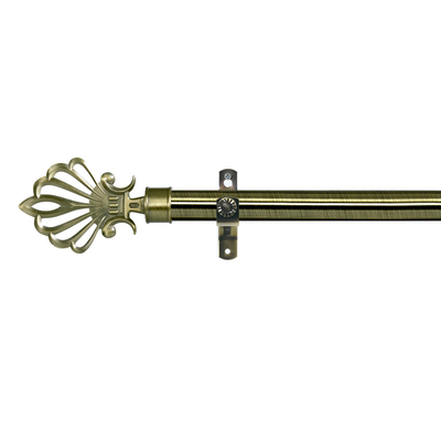 Bronze Plain Curtain Rod With Aluminum Finial For Indoor Decortation