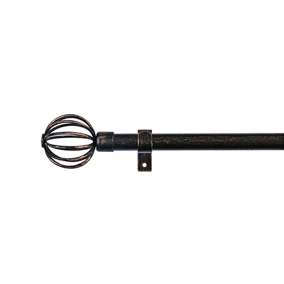 1 - 6 Meter Twisted Curtain Rod Finials Round Shape Curved With Accessories