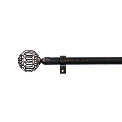1 - 6 Meter Twisted Curtain Rod Finials Round Shape Curved With Accessories
