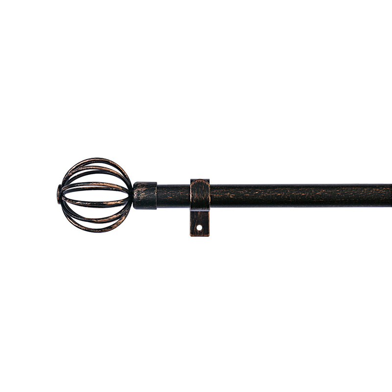 1 - 6 Meter Twisted Curtain Rod Finials Round Shape Curved With Accessories